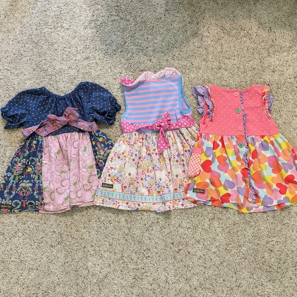 Matilda Jane Girls Tops Lot and Ruffle Skirt Hearts Unicorn Floral Polka Dot - Picture 5 of 7